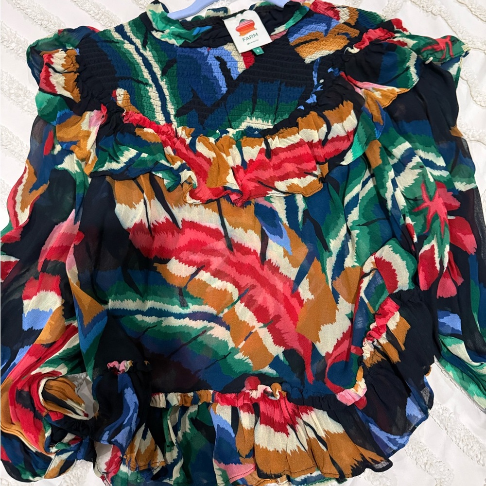 Farm Rio chiffon blouse sz S